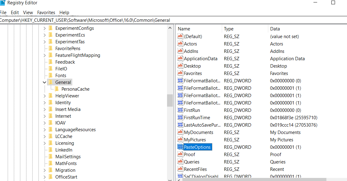 Word Advanced paste options not saving after document is closed ...