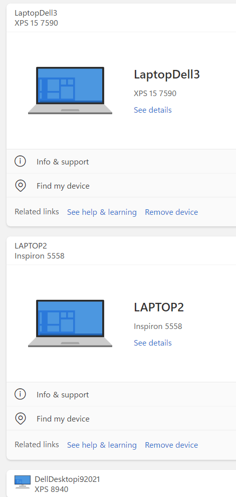 Same Microsoft Account on 3 PC's but give each a different name ...