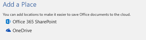 Office 2016 Save As SharePoint on premise missing - Microsoft Q&A