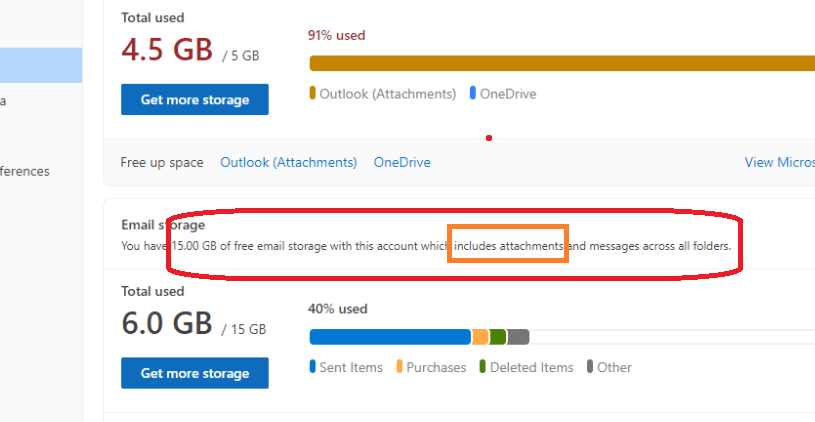 Outlook Storage space 5GB Only - Microsoft Q&A