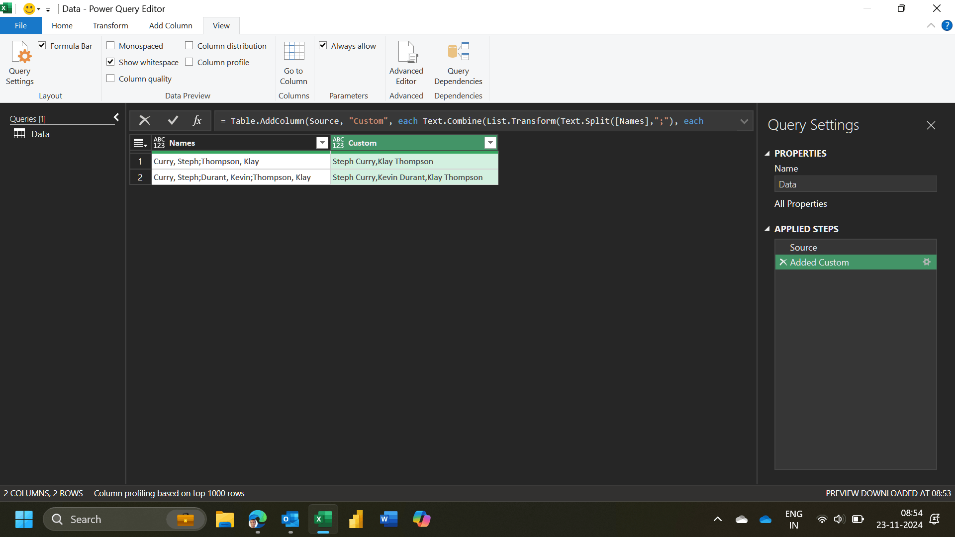 Excel Text - Switching multiple first and last names - Microsoft Q&A