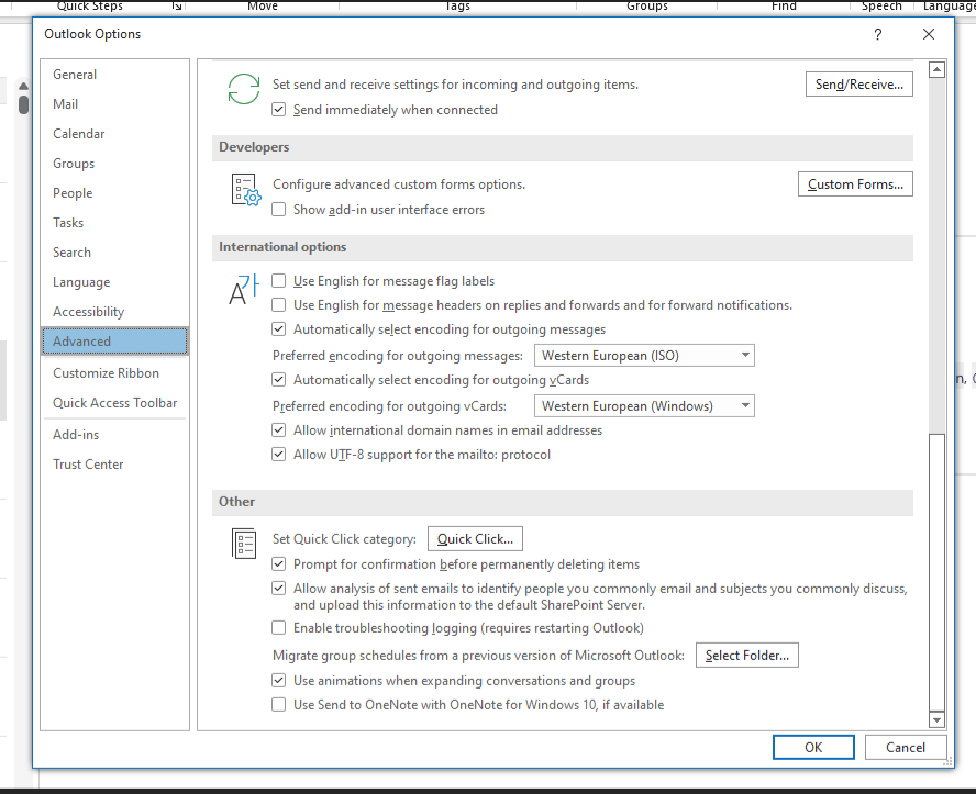 Outlook text is all weird - Microsoft Q&A