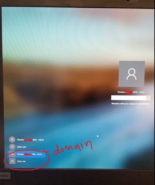 Local login visible on domain PC Windows 1903 - Microsoft Q&A