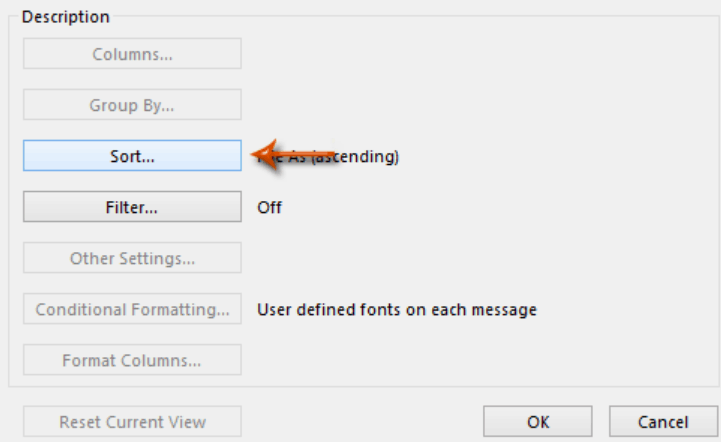 In Office Outlook 2013 - how to sort email distribution list ...