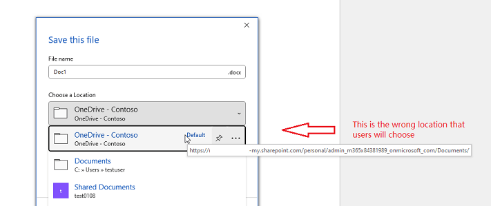 Word Saving to Wrong OneDrive Documents Folder - Microsoft Q&A