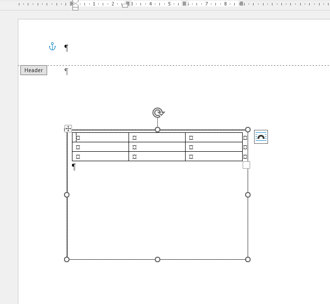 repeating table on each page in word. - Microsoft Q&A