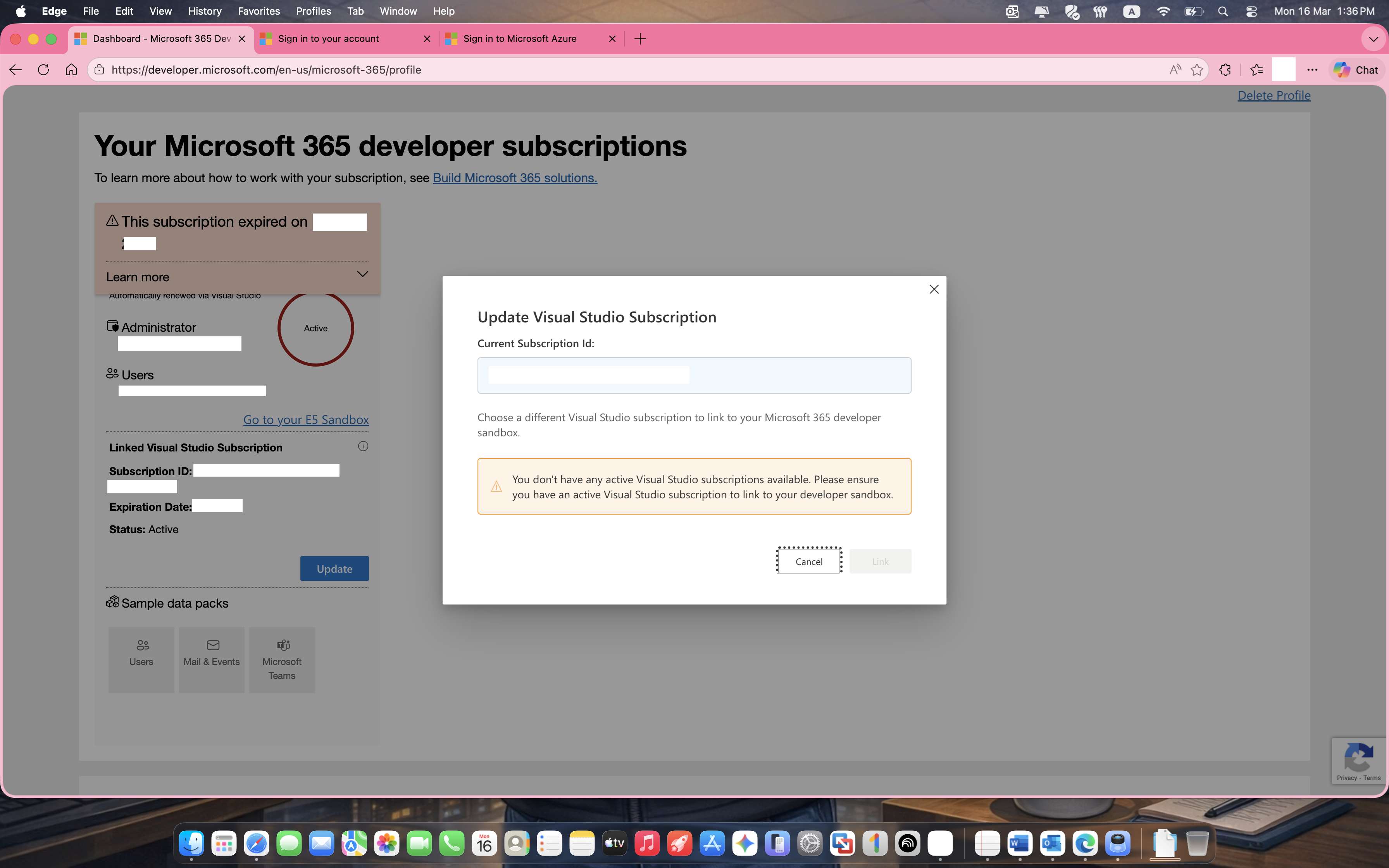 Error when trying to join the Microsoft 365 Developer Program ...