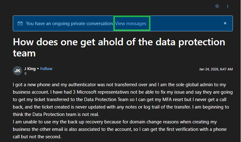 How does one get ahold of the data protection team - Microsoft Q&A