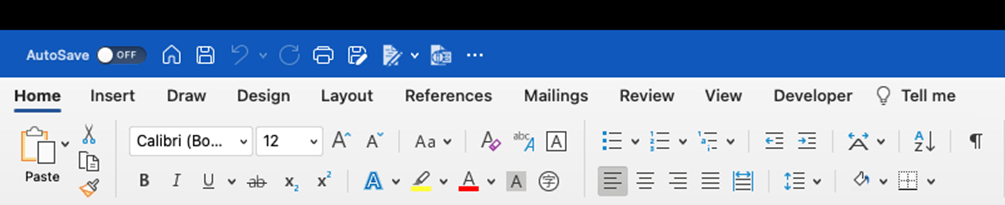 Menu Bar in Microsoft Word on Mac - Microsoft Q&A