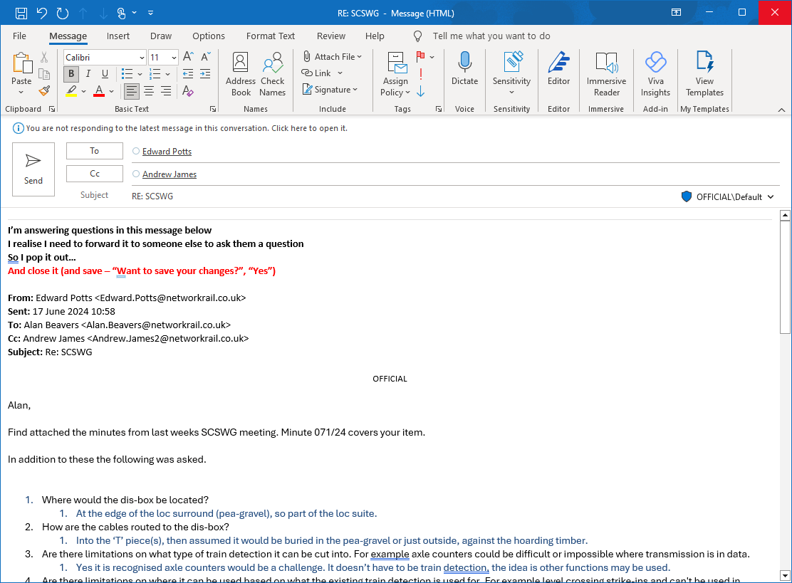 Cancelling a draft in Inbox, whilst saving the draft in Drafts ...