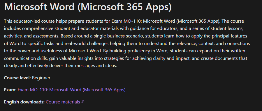Project Files Folder for MO 110 Exam - Microsoft Q&A