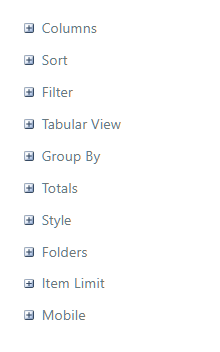 What happened to the additional options in my List settings ...