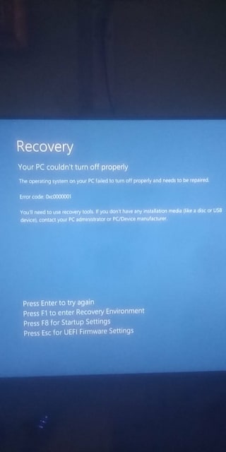 วิธีแก้ปัญหา Error Code 0xC000000e บน Windows 10 - คำถามคำตอบของ Microsoft