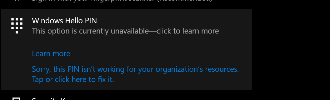 Reset PIN to access laptop - Microsoft Q&A