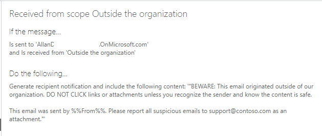 External Message Warning - Microsoft Q&A