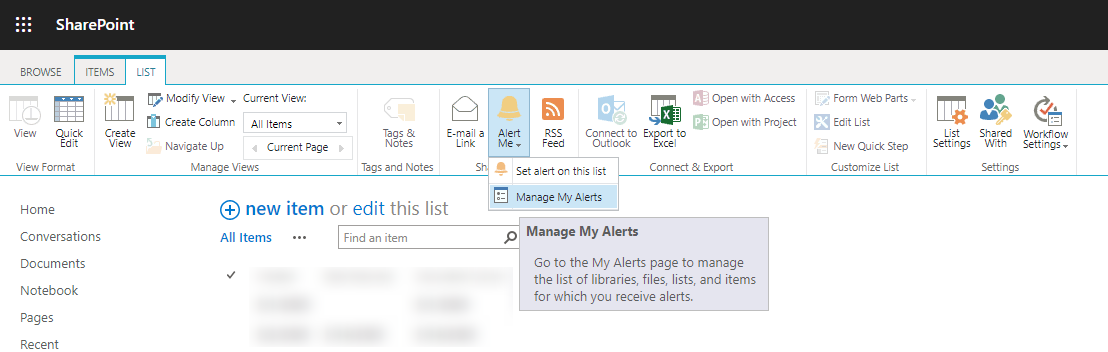 Modern: check users alerts - Microsoft Q&A