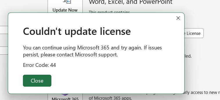 I am unable to update my excel it shows as cant update - Microsoft Q&A