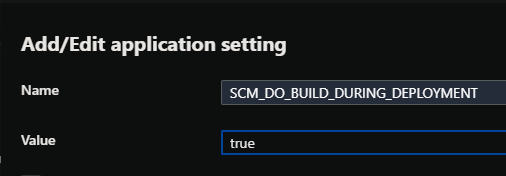 Oryx Buidler App Setting