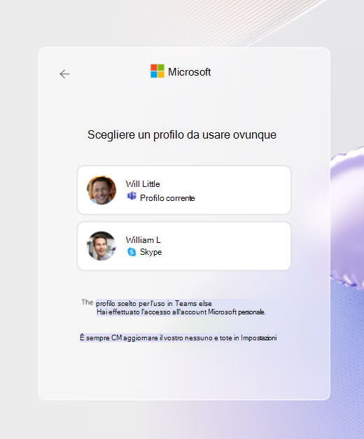 Logo di Skype Teams con campi di accesso