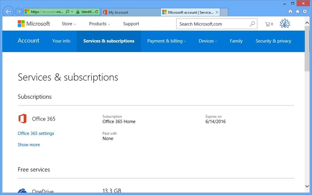My Office 365 Subscription expires on June 14, 2016, but I received a ...