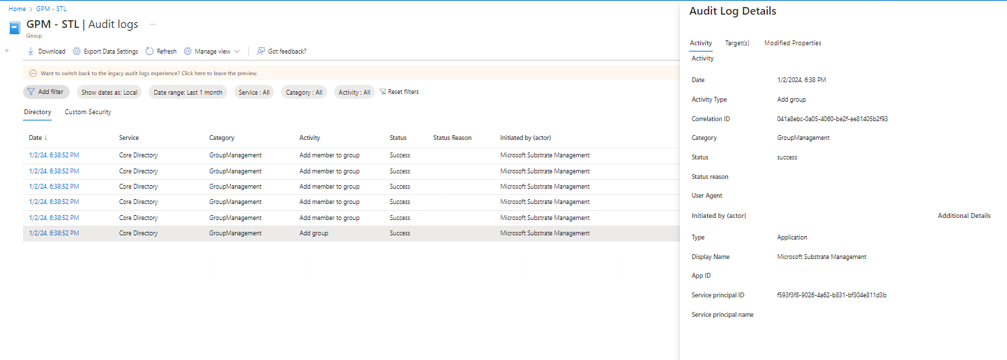 Azure AD Audit logs - Not showing teh User who made the changes ...