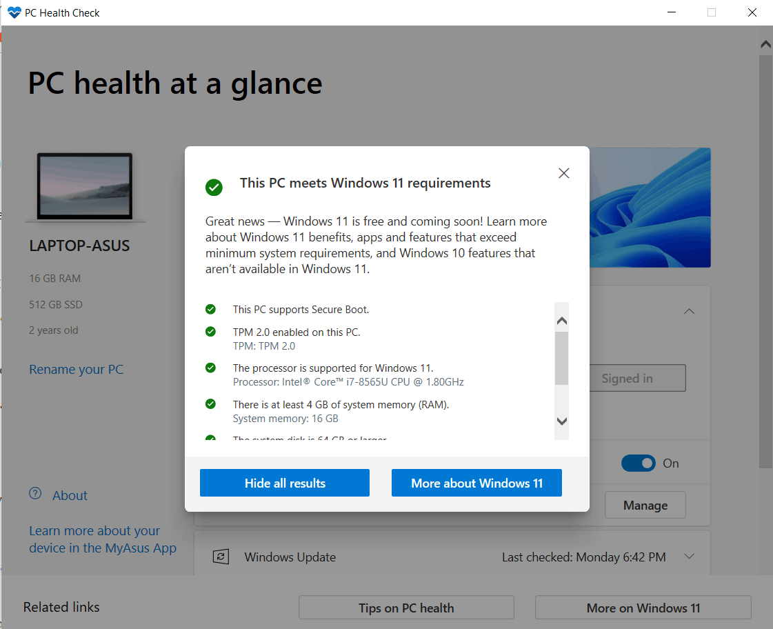 Compatible laptop is not getting windows 11 update - Microsoft Q&A