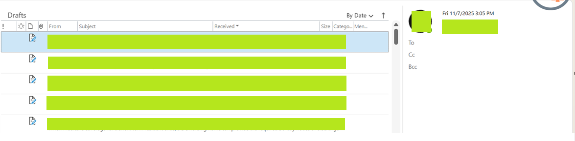 How to recover draft of email that is showing in the desktop version ...