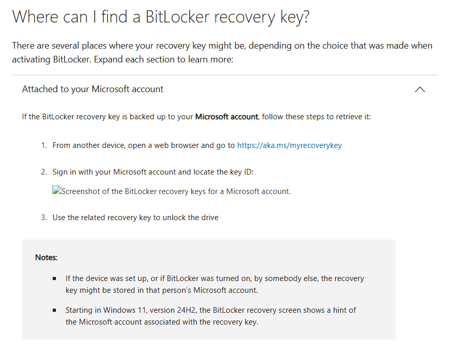 NEED RECOVERY KEY - Microsoft Q&A