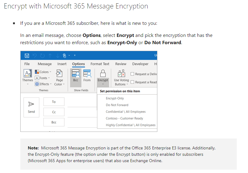 How to set up encryption for outgoing emails - Microsoft Q&A