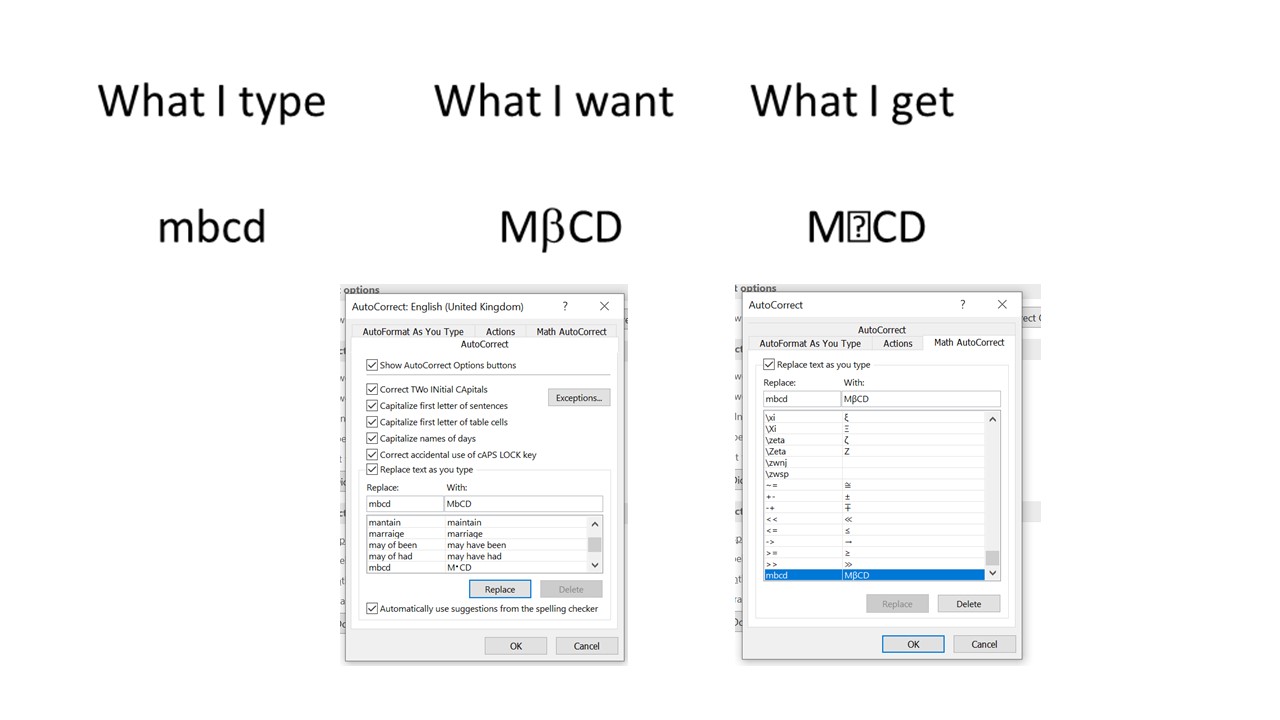 Autocorrect option - symbols - Microsoft Q&A