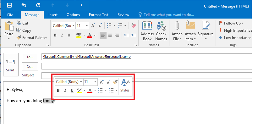 In Outlook 2016 what's the difference between quick access toolbar ...