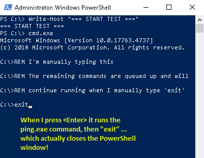 running a cmd within powershell - Microsoft Q&A