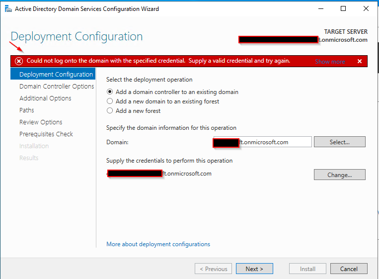 Azure Virtual Machine - Problem promoting to domain controller ...