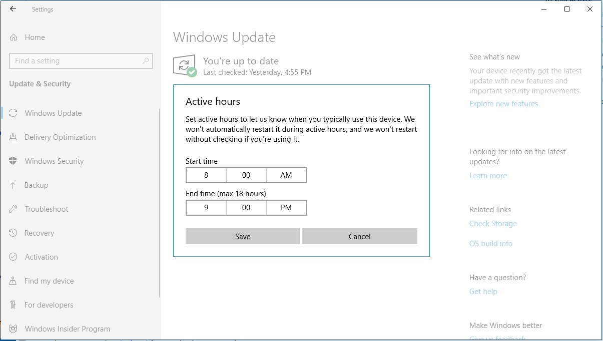 Windows Update preparing/running during active hours - Microsoft Q&A