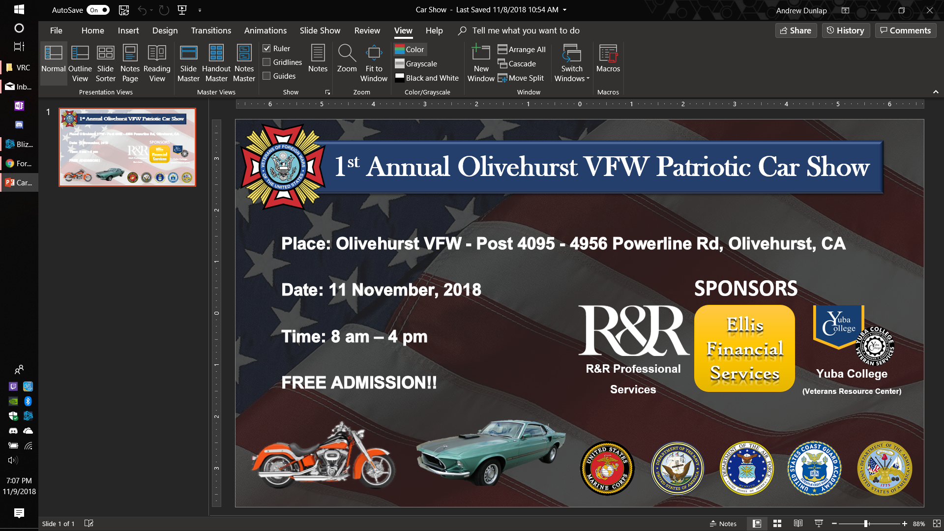 PowerPoint - Slide appearing different in Normal view than in ...