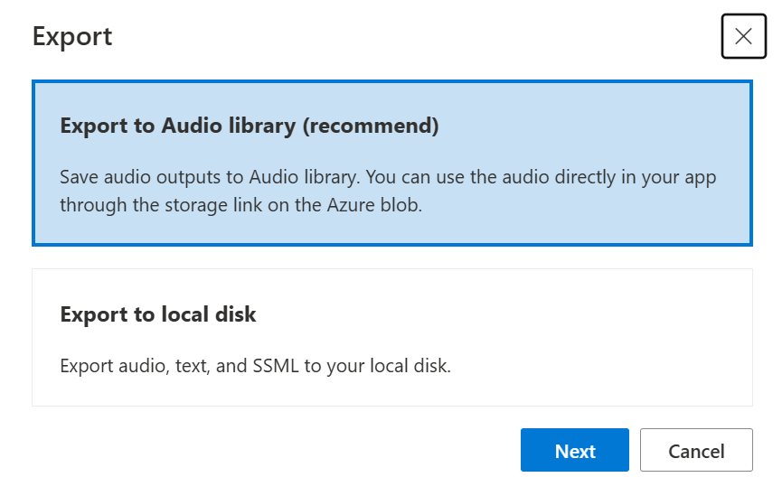 Speech Studio stopped exporting audio files - Microsoft Q&A
