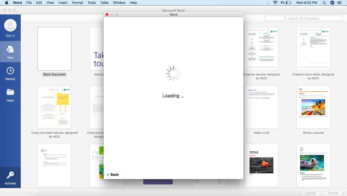 The login-in to activate microsoft word is not loading - Microsoft Q&A