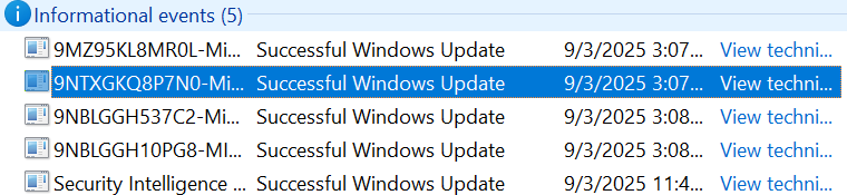 Reliabilty monitor is showing wndows updates being installed even ...