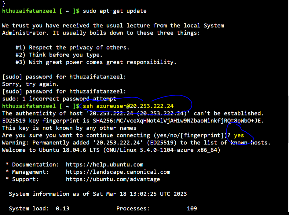 Issue created while using command as in the documentation - Microsoft Q&A
