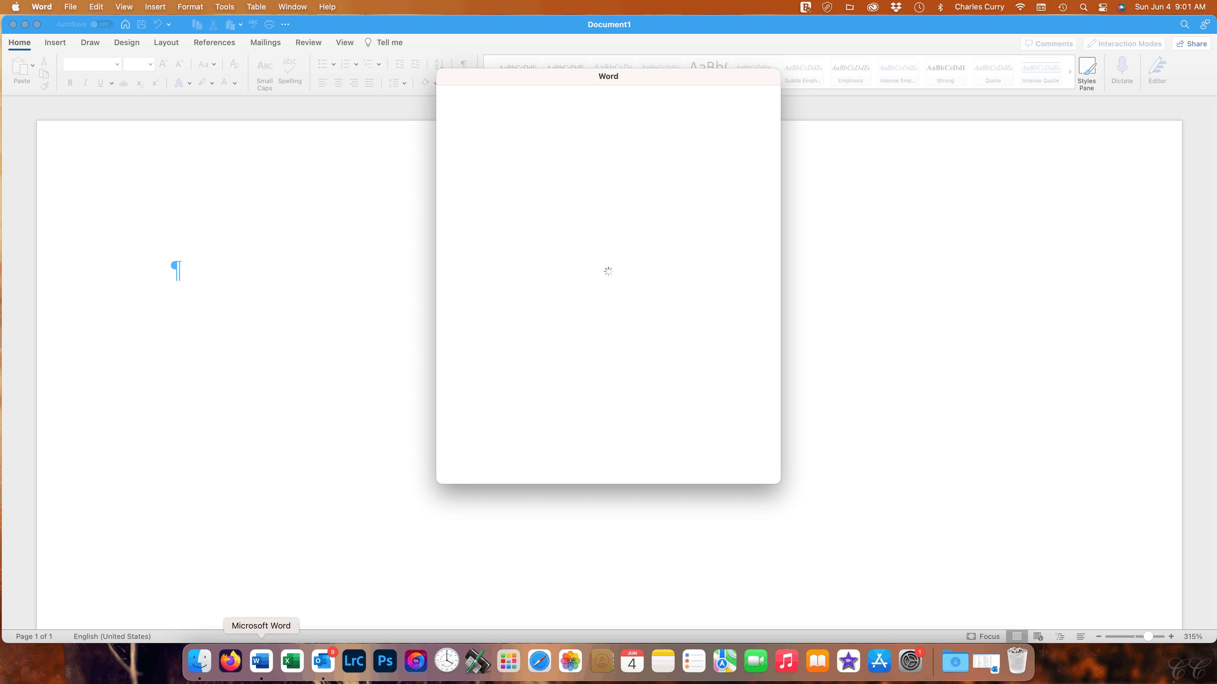 Why am I getting blank dialog box when starting any Office 365 for Mac ...