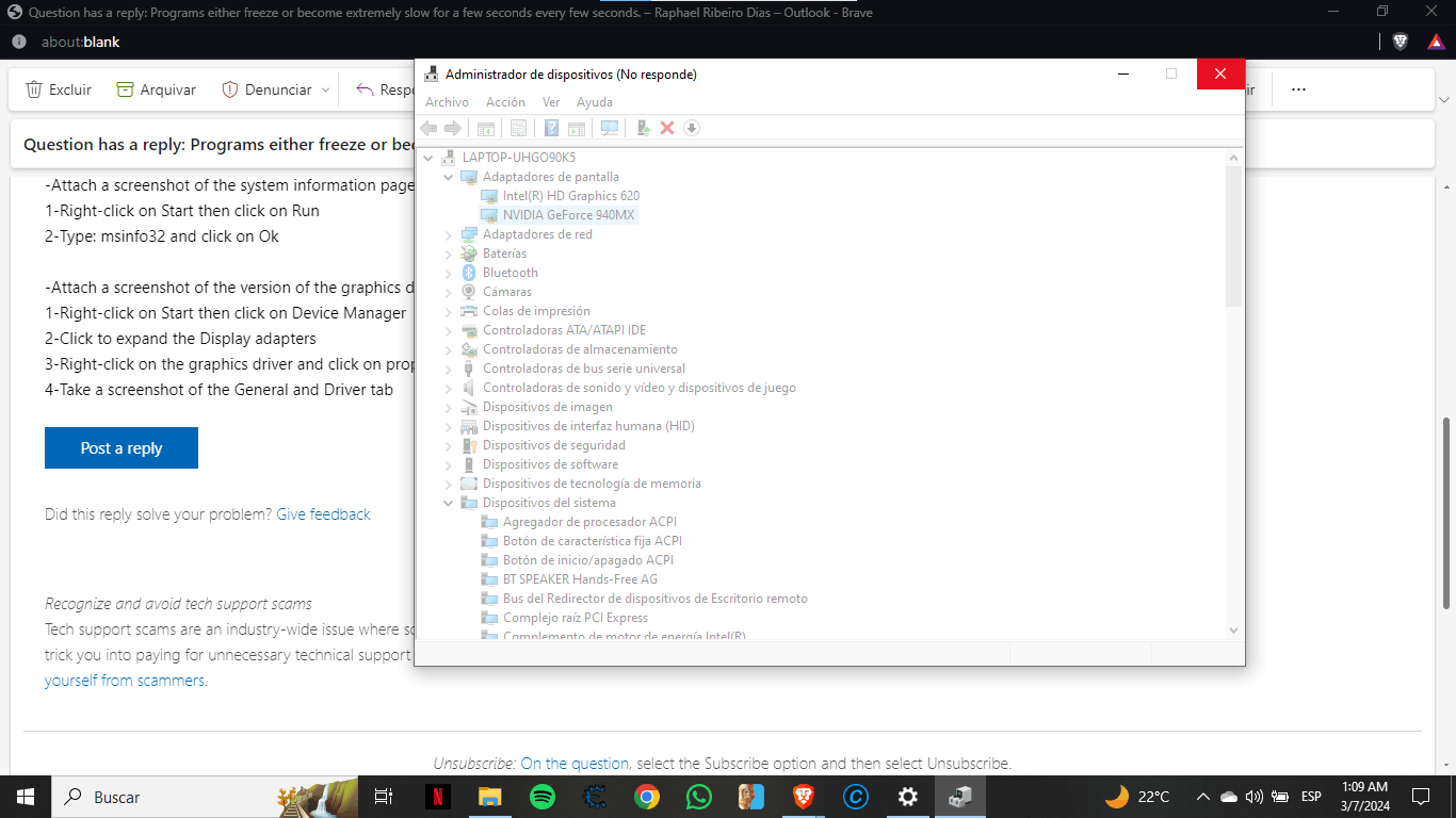 Programs either freeze or become extremely slow for a few seconds every ...