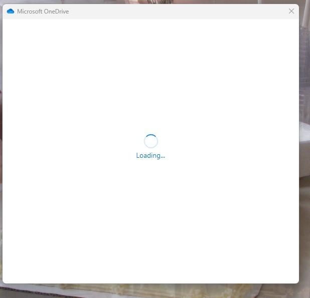 When attempting to sign into OneDrive, I get a loading screen, but ...