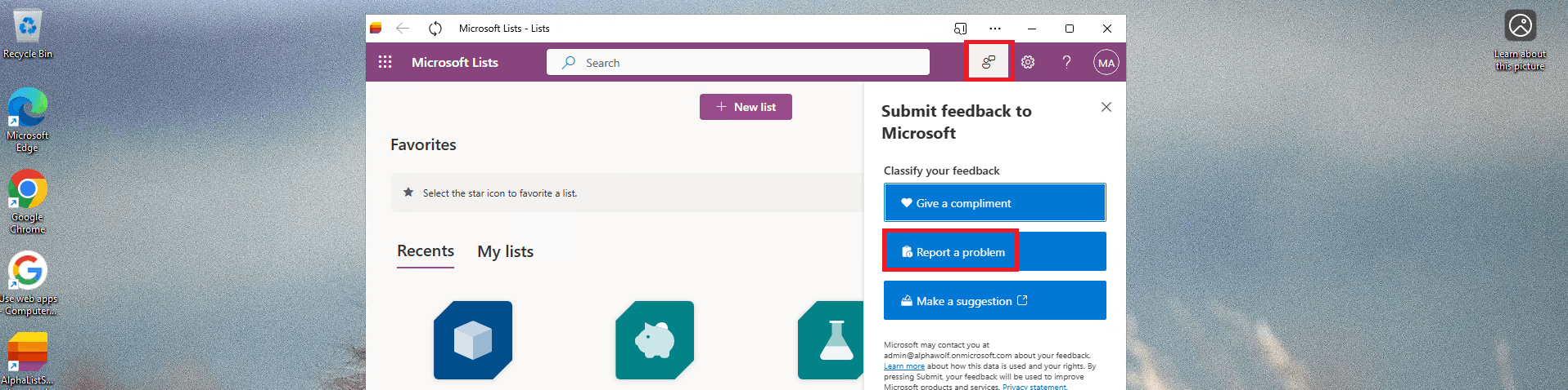 Installing Microsoft Lists as a web app removes search function ...