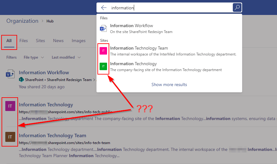 How to force SPO search results to use site logos instead of ...