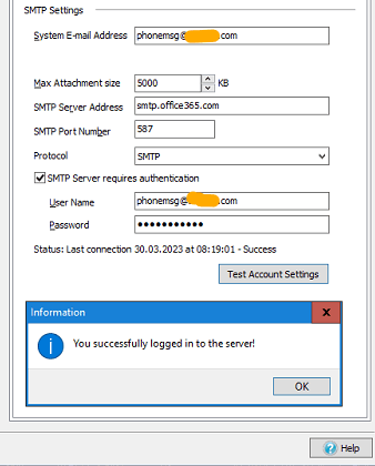 Setting SMTP on 3rd party using StartTTLS - Microsoft Q&A
