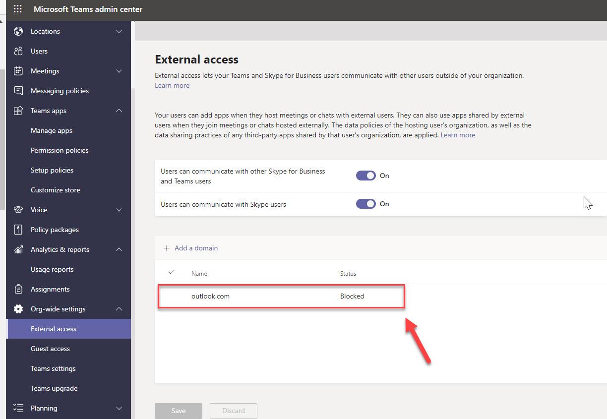 MS Teams external access block domain allow guest access - Microsoft Q&A