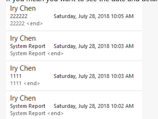 I would like the date and time to always appear in the email preview ...