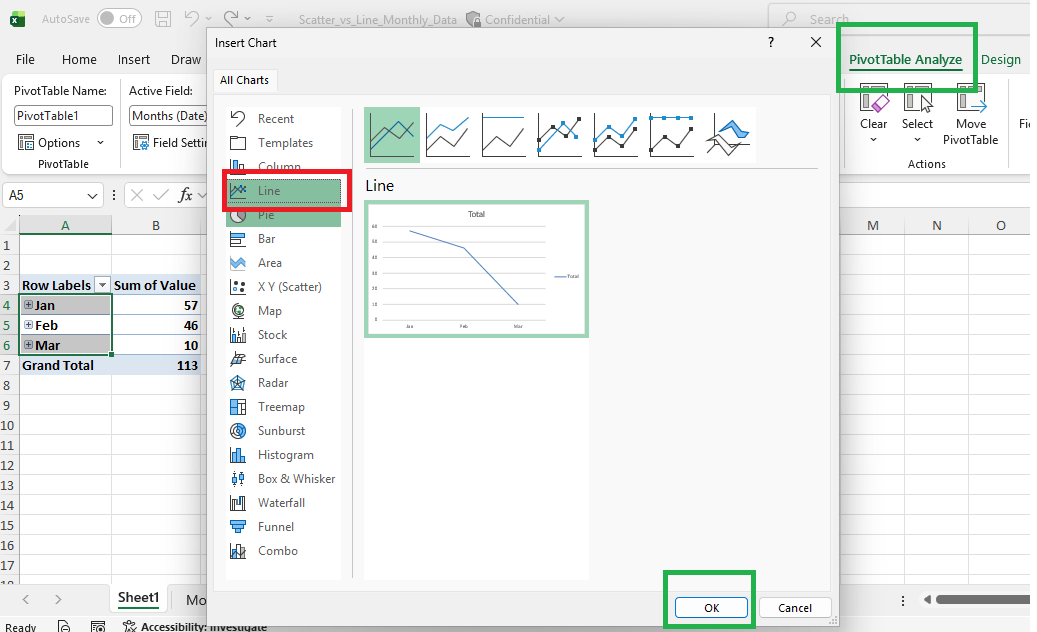 Excel Duplicates Month Values on X Axis - Microsoft Q&A