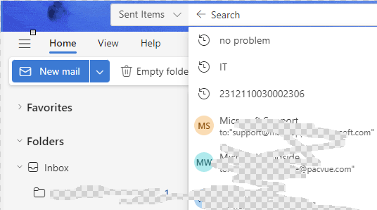 Why do I see emails sent from other people in my 
