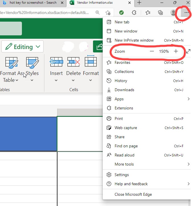 How do I reduce size of the ribbon in Excel 365 and Outlook 365 ...